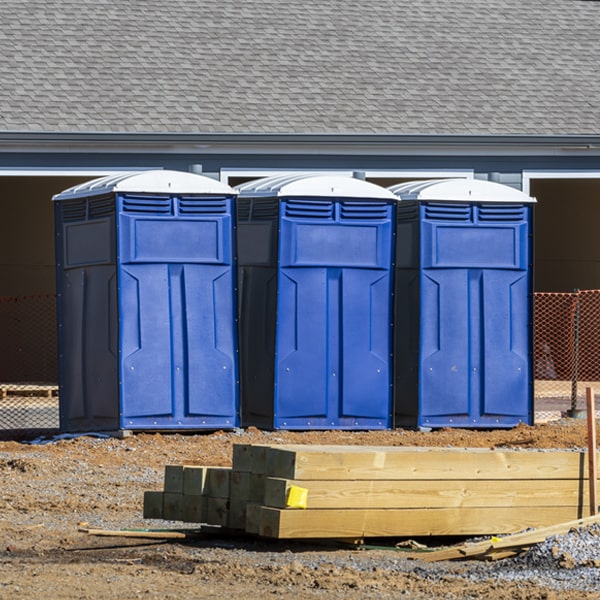 what is the expected delivery and pickup timeframe for the portable restrooms in Glengary WV